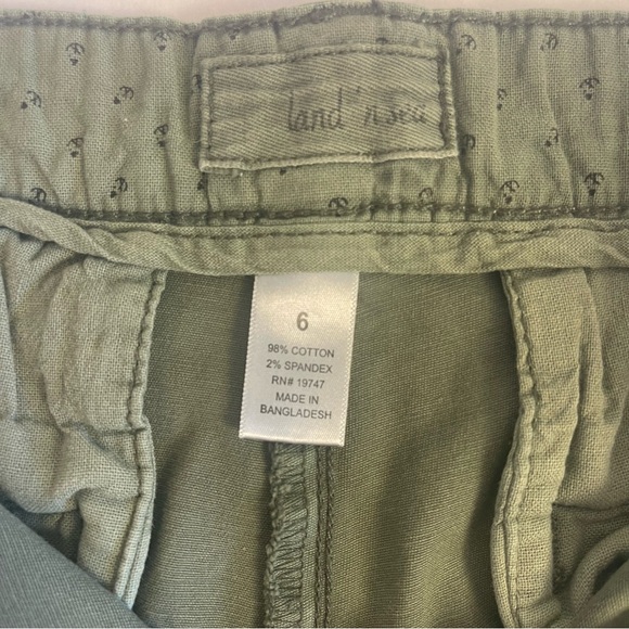 Olive Green Minimalist Micro Shorts Size 6 Summer Capsule Cotton Utility - Picture 5 of 10